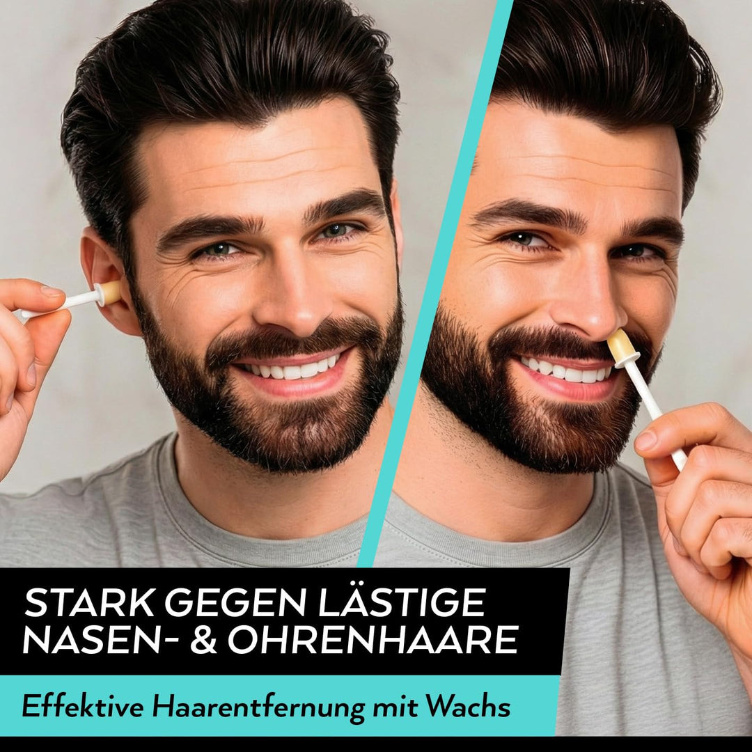 24 Wachs-Sticks zur Entfernung von Nasen- &amp; Ohrenhaaren | Die hygienische und langanhaltende Art der