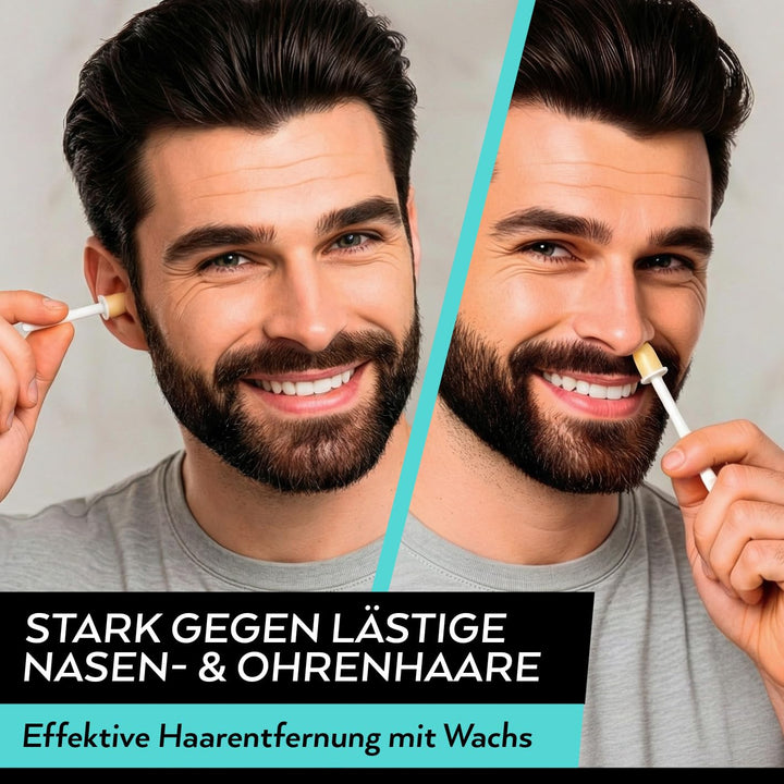 24 Wachs-Sticks zur Entfernung von Nasen- &amp; Ohrenhaaren | Die hygienische und langanhaltende Art der