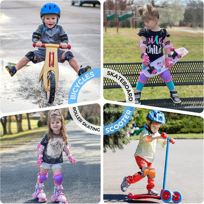Knieschoner Kinder Schoner Inliner Protektoren: [6er Set] Schützer Inline Skates Kinder Knieschützer