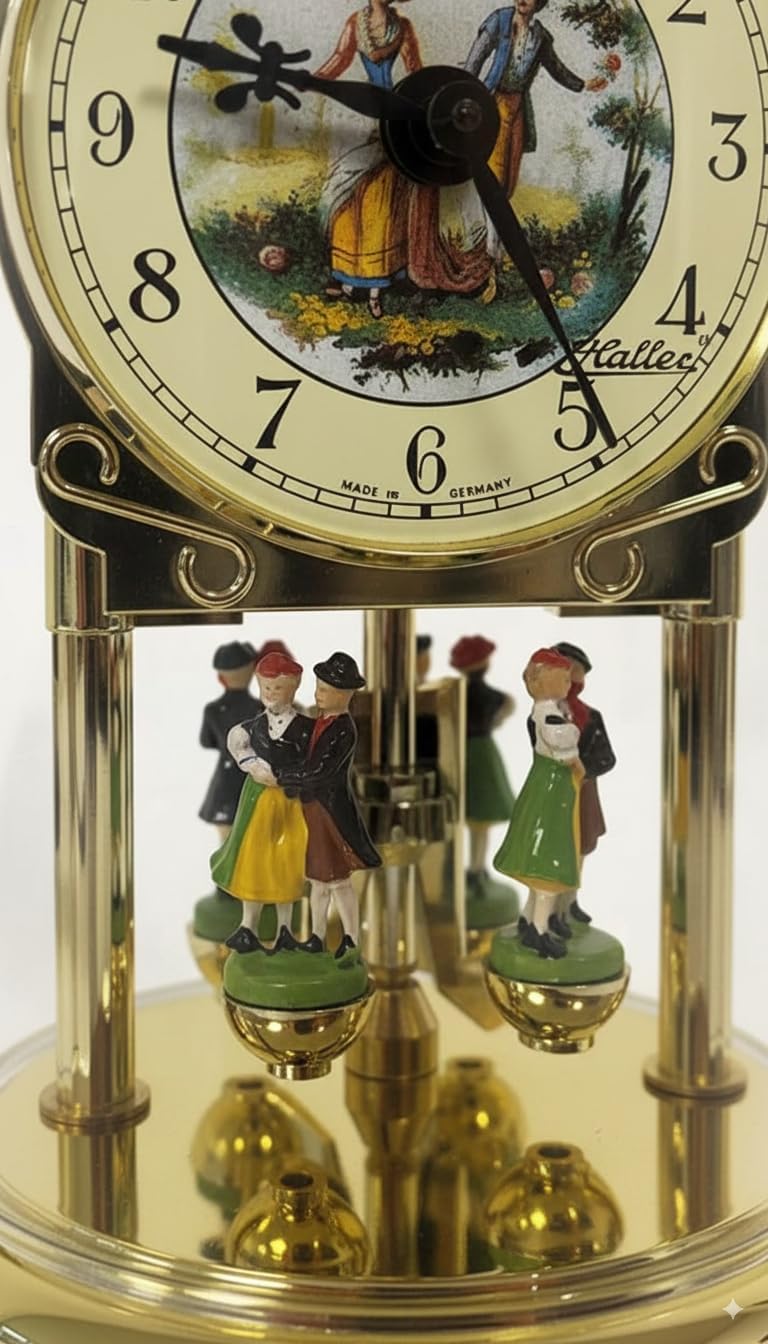 SELVA Quarz-Jahresuhr Meline, handbemalt, mit Motivzifferblatt, Made in Germany, Kristallglashaube (