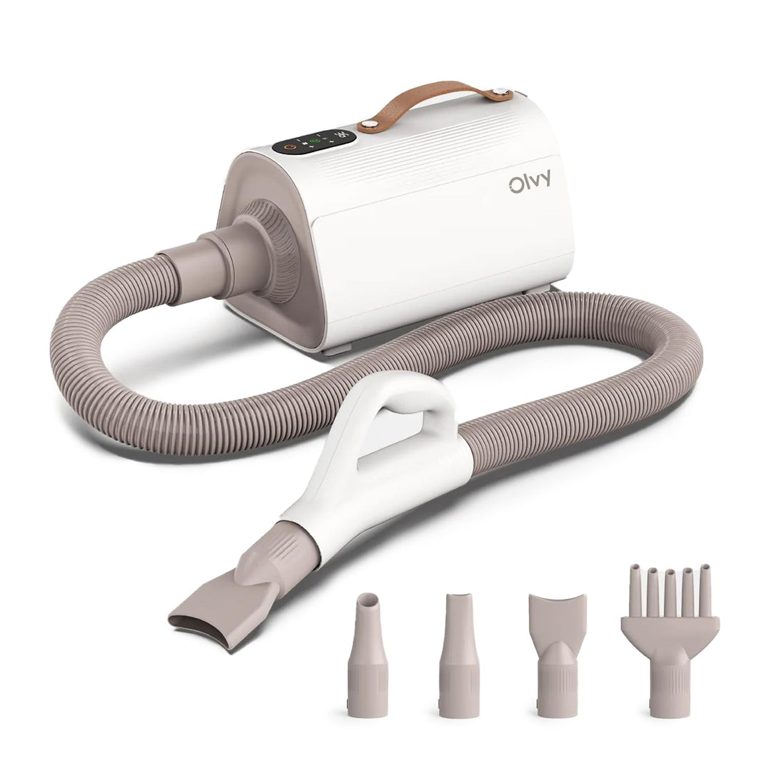 Olvy Hundefön Hundetrockner für Hundepflege Tierfön mit Einstellbarer Windgeschwindigkeit, Hundetroc