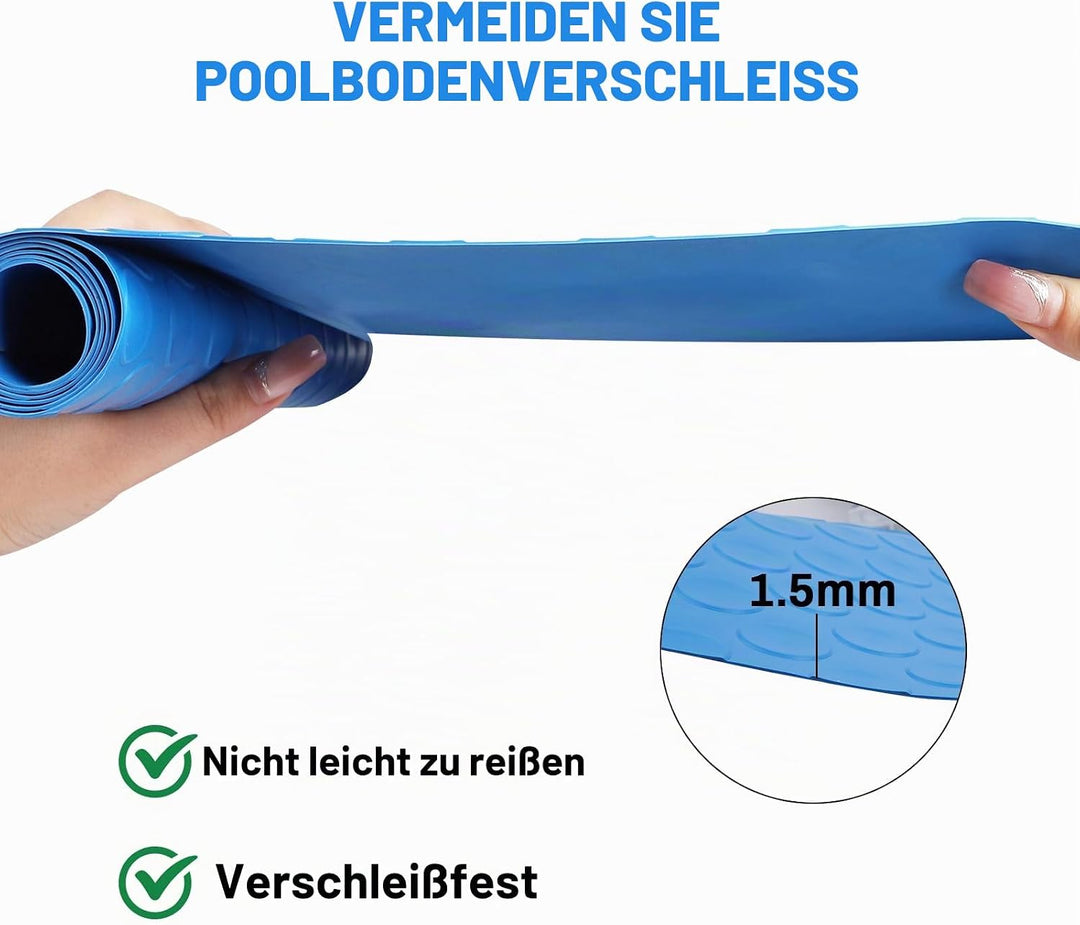 LALAGO Schwimmbadleitermatte, 40x90 cm, Gross Schwimmleitermatte, Poolleitermatte mit Rutschfester T