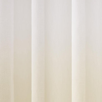 MRTREES Voile Gardinen Farbverlauf Transparent Vorhang Kurz Tüllvorhang mit Ösen in Beige Weiss Verl