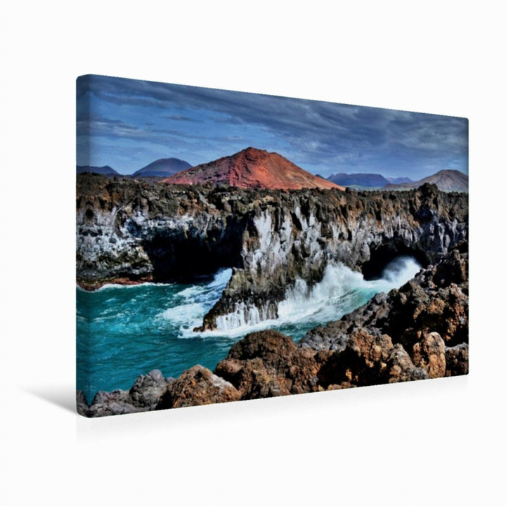 Premium Textil-Leinwand 45 x 30 cm Quer-Format Lanzarote | Wandbild, HD-Bild auf Keilrahmen, Fertigb