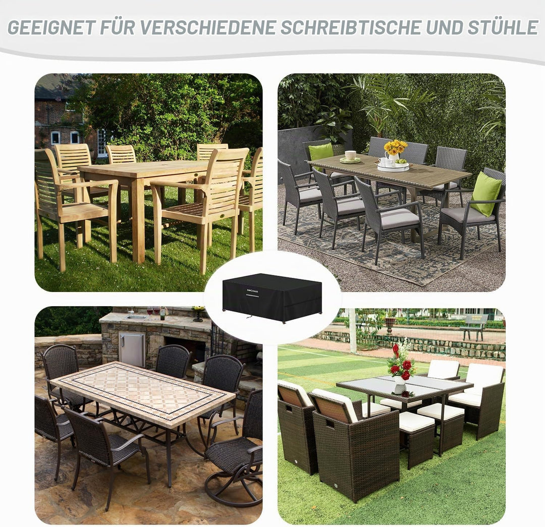 Abdeckung für Gartenmöbel Wasserdicht Abdeckplane Gartenmöbel | Abdeckhaube Gartentisch Schutzhülle