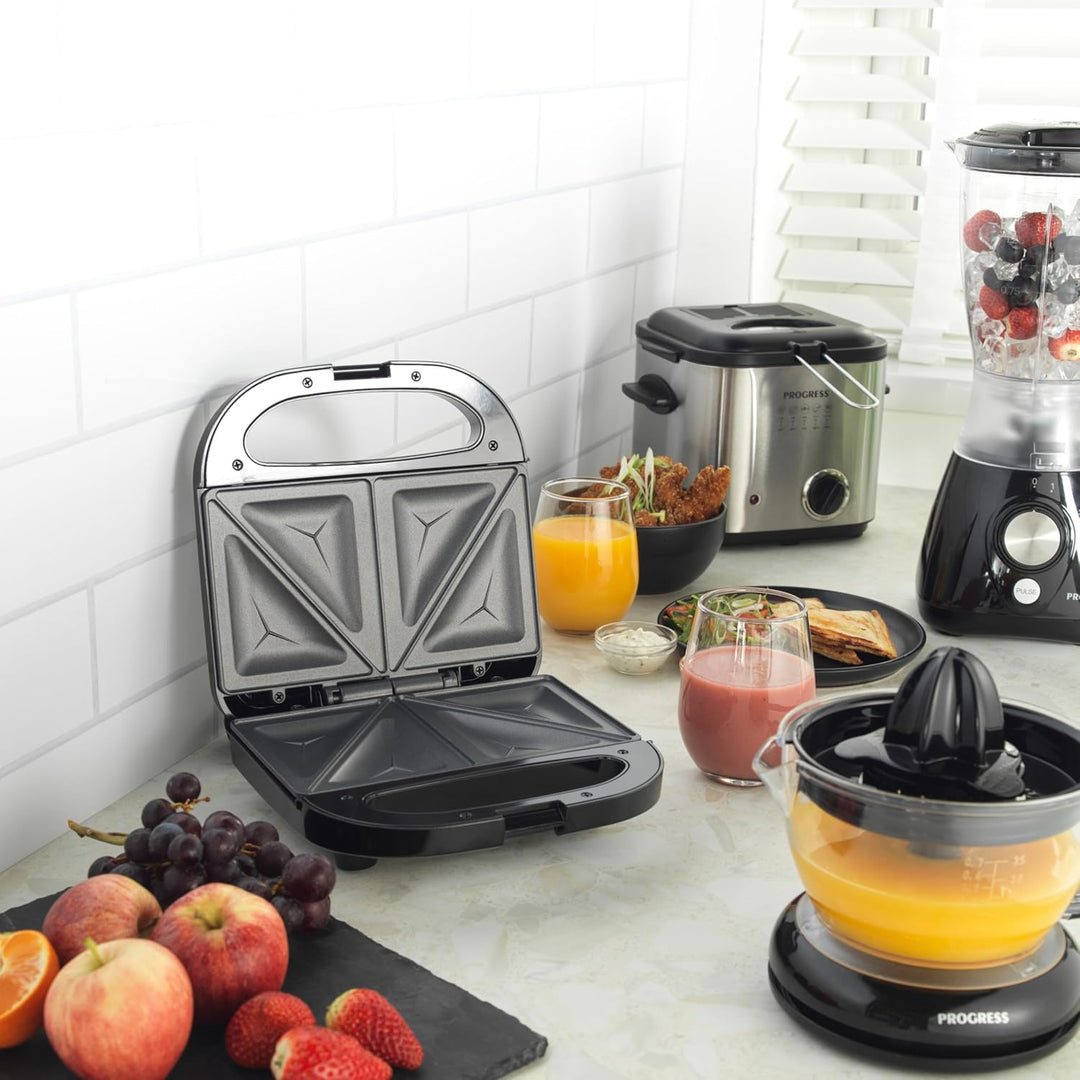 Progress EK5851P 2-Scheiben Sandwichtoaster – Elektrische Toastie Maker, Doppel Snack Maker, Antihaf