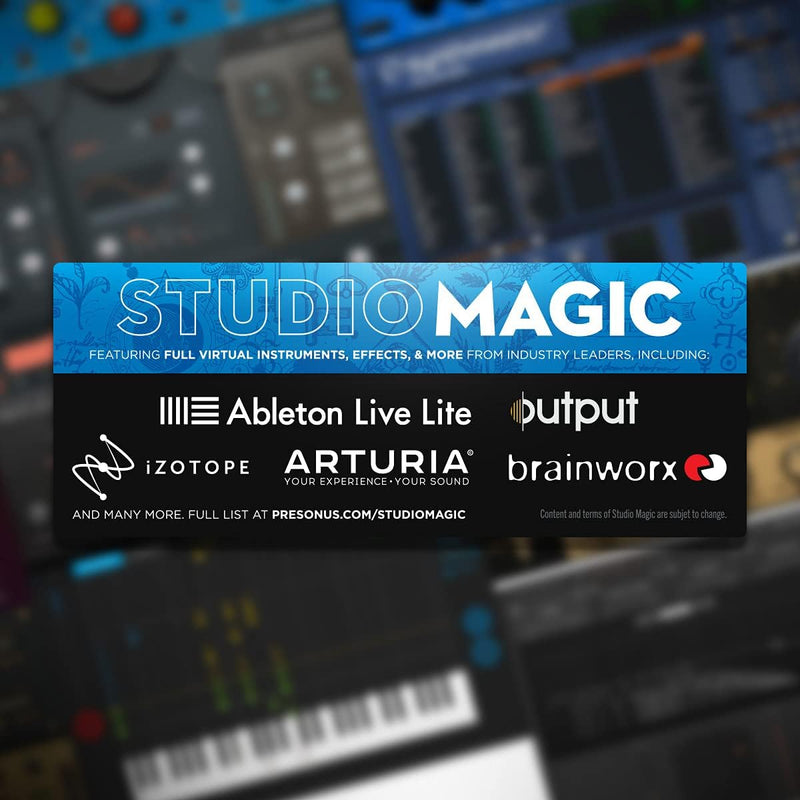 PreSonus AudioBox 96 Studio Bundle - Interface, Mikrofon & Kopfhörer mit Software inklusiv Studio On