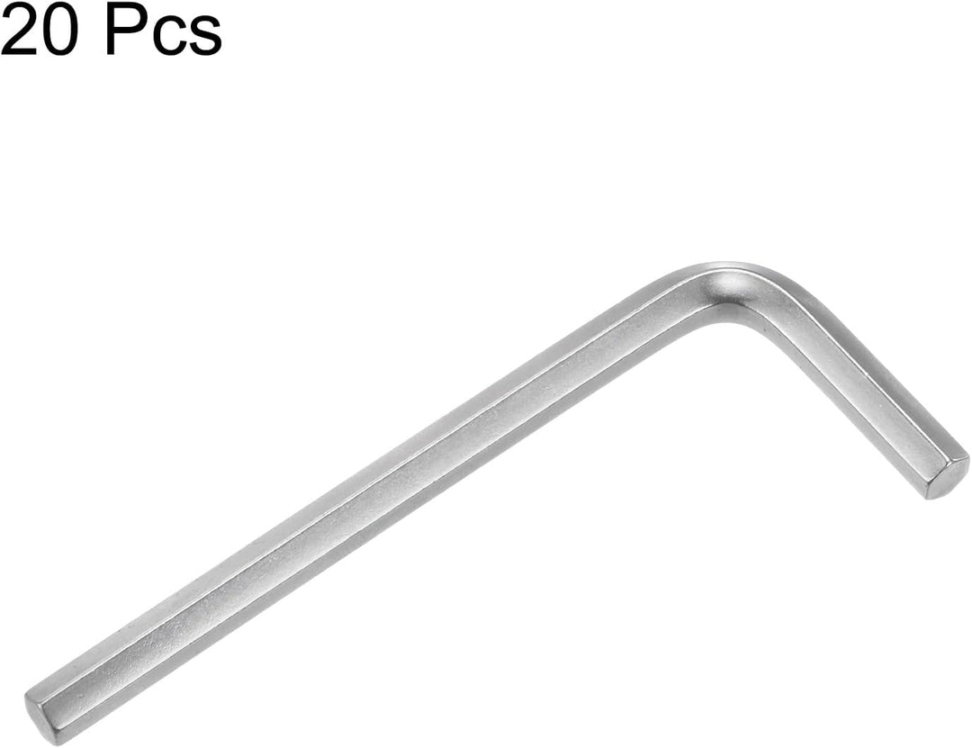 QUARKZMAN 20PCS Sechskantschlüssel 6mm L-Form Metrische Sechskantschlüssel aus Chrom-Vanadium-Stahl