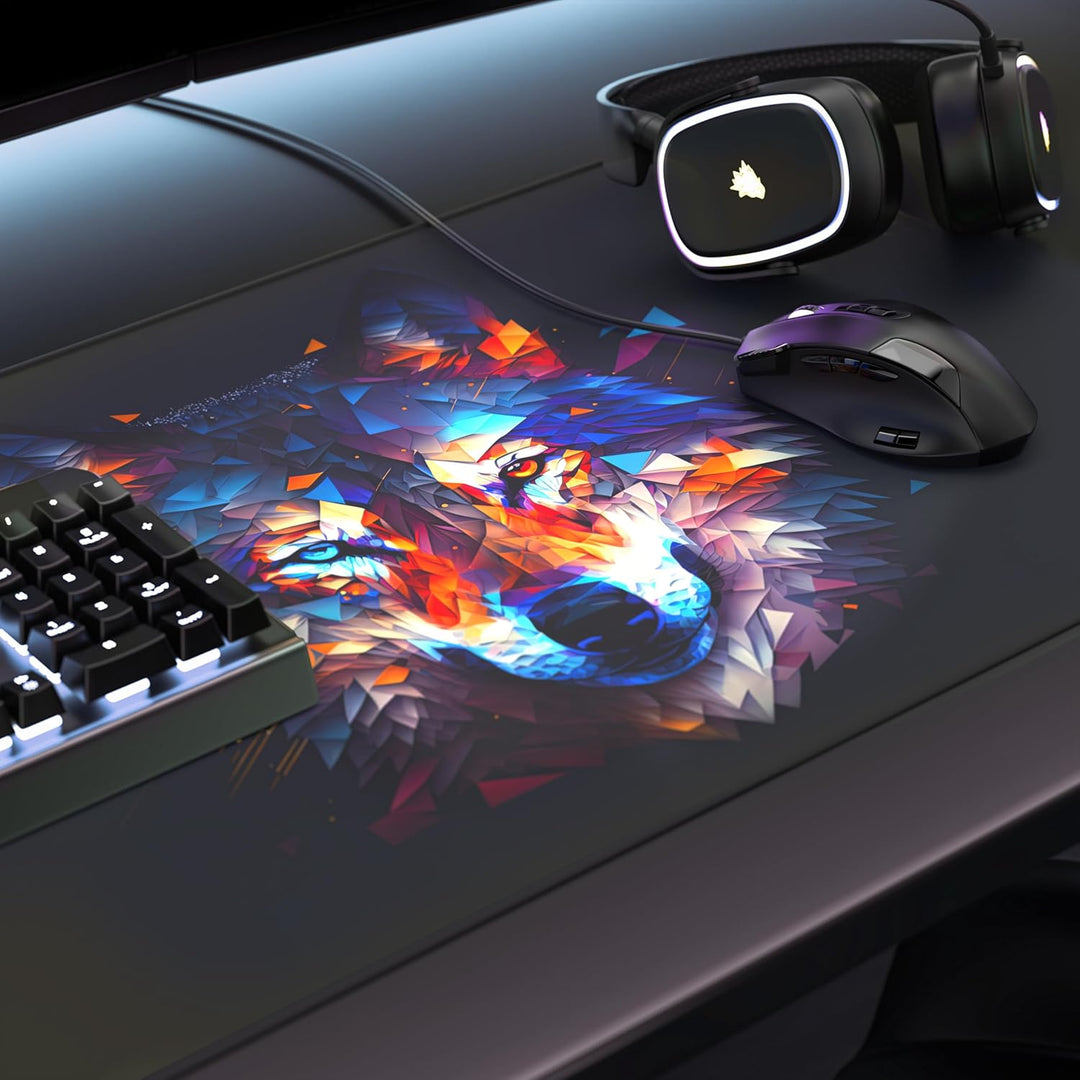 TITANWOLF - XXL Speed Gaming Mauspad 900 x 400mm - XXL Mousepad - Tischunterlage Large Size - verbes