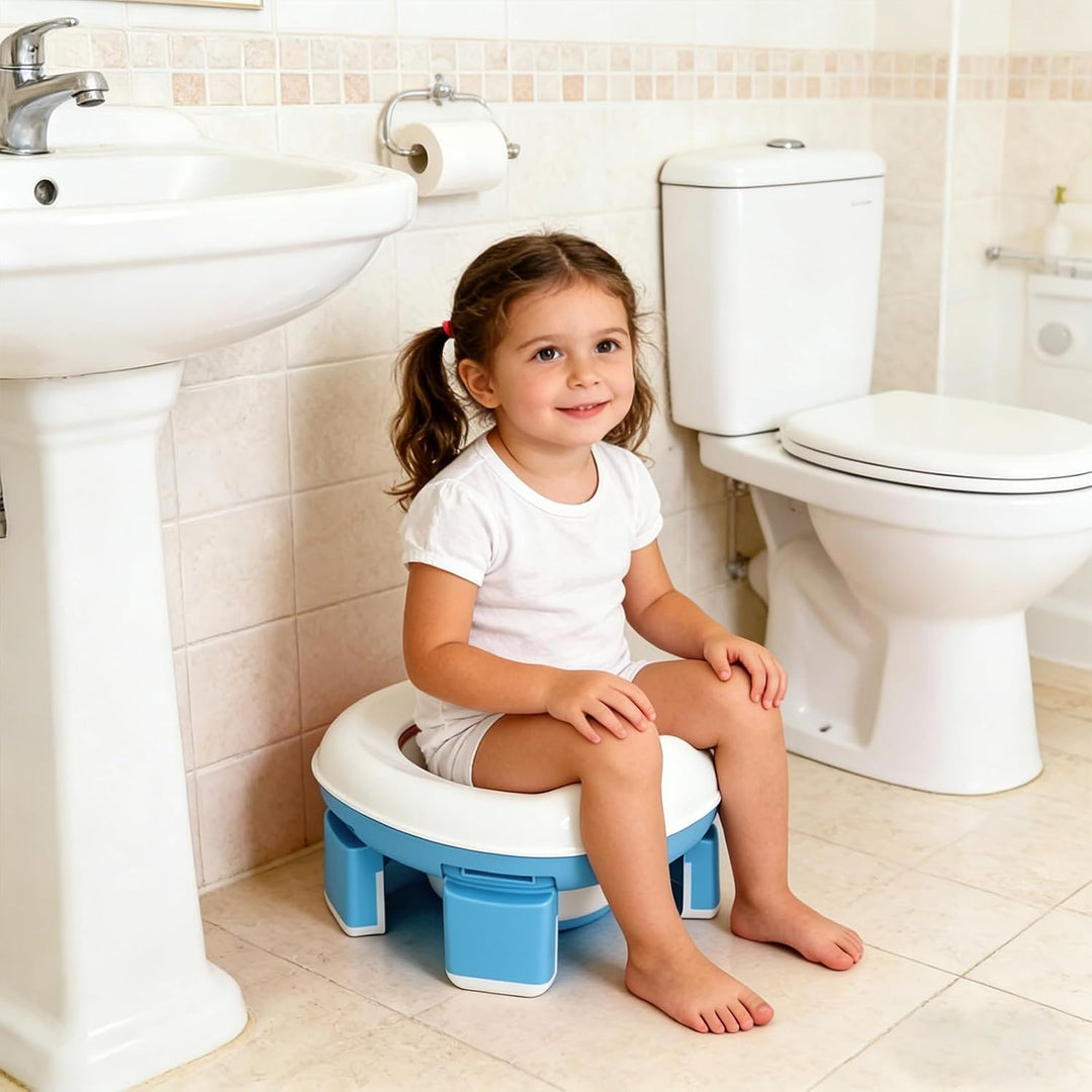Toilettensitz Kinder,Töpfchen für Unterwegs,Reisetöpfchen mit 40 Stück Töpfchenbeutel,Töpfchen Train