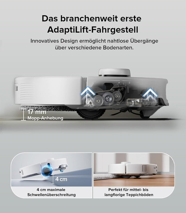 roborock Qrevo Edge Saugroboter mit Wischfunktion, Dual Anti-Tangle-System, AdaptiLift Chassis, 18.5