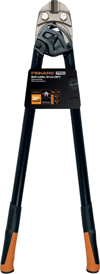 Fiskars Bolzenschneider, Bis zu 30% mehr Kraft, Länge 91 cm, Stahl/Kunststoff, Schwarz/Orange, Power