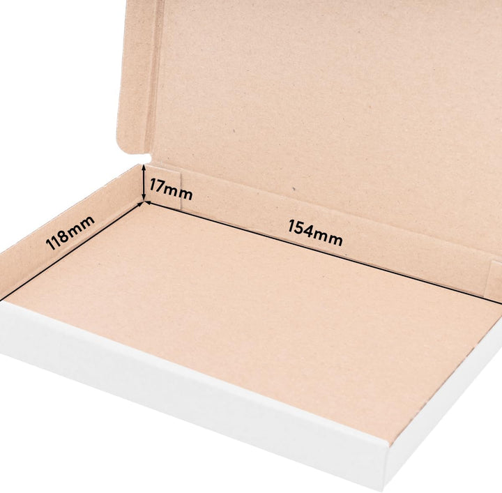 verpacking Grossbriefkartons 165 x 125 x 20 mm Weiss [Grösse und Stückzahl wählbar] DIN A6 GB-0 Gros