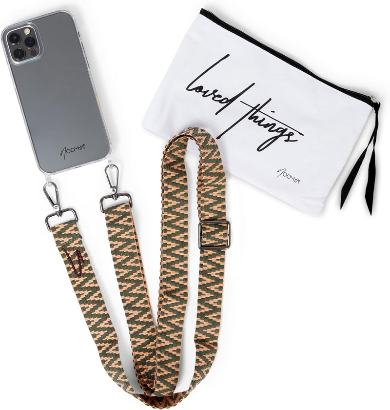 NOOMYA® Premium Fashion Handykette | Set Handyhülle iPhone XR & Handyband Thyme to Shine | Handygurt