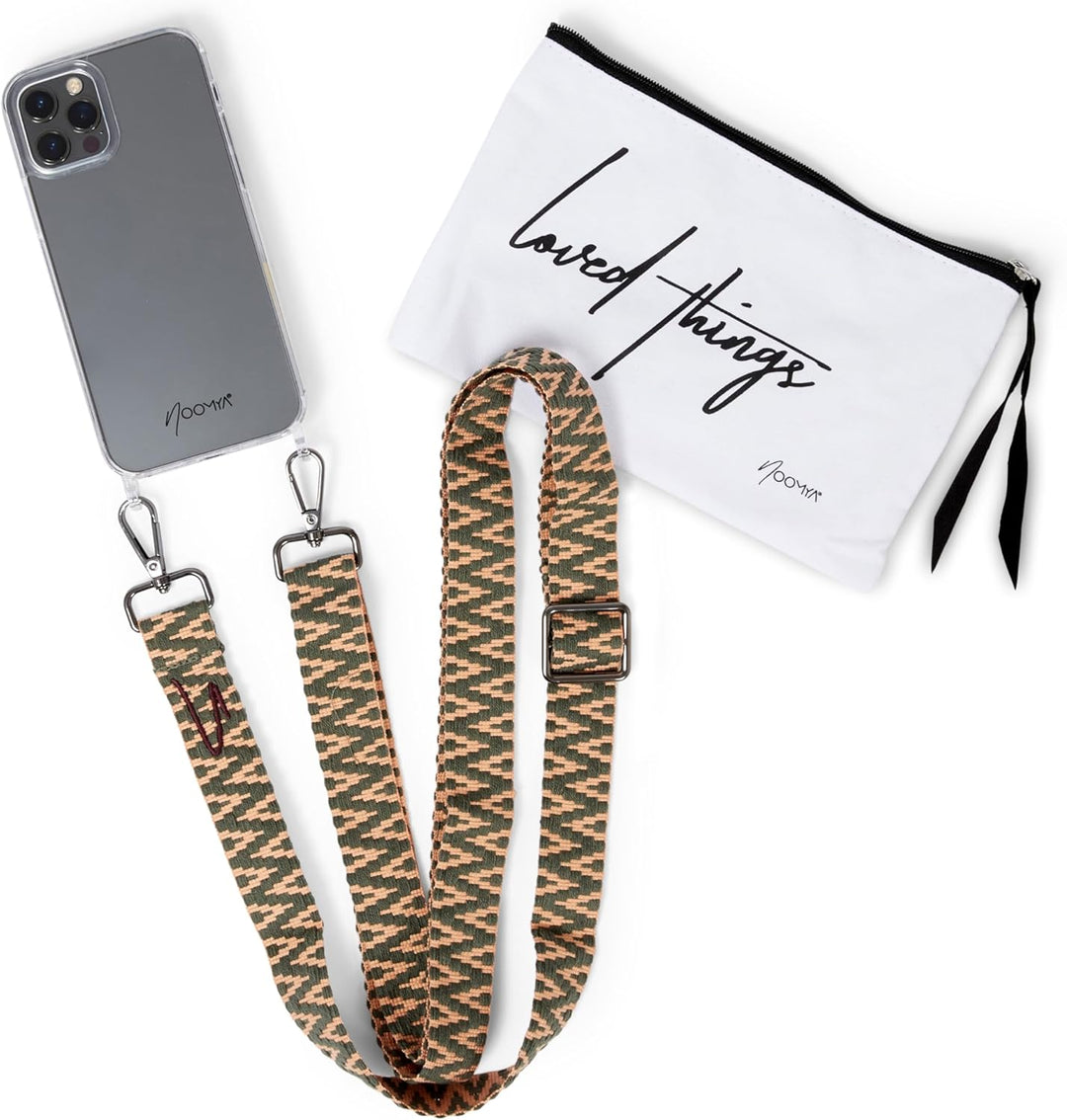 NOOMYA® Premium Fashion Handykette | Set Handyhülle iPhone 12 Pro MAX & Handyband Thyme to Shine | H