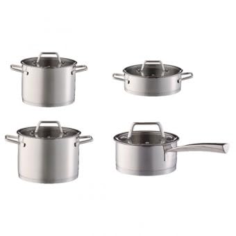 Brandani 51122 Topf-Set, 8-teilig, Edelstahl
