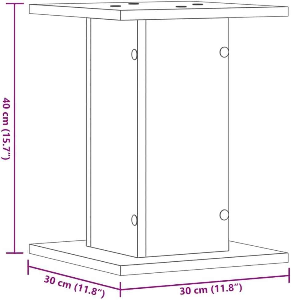 vidaXL Pflanzenständer 2 STK., Blumenständer Hohle Konstruktion, Dekosäule Podest für Pflanzen Dekoa