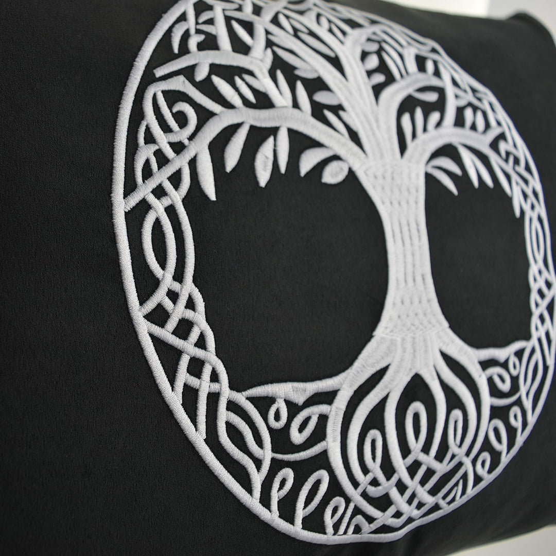Yggdrasil Wikinger Kissen mit Füllung 40x60cm Wikinger Dekoration Baum des Lebens Wohnzimmer Dekokis