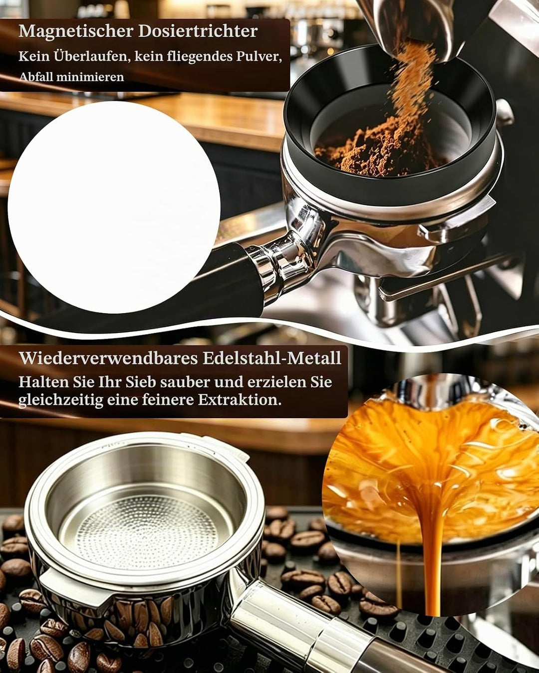51mm Kaffee Tamper Set, 25 PCS Espresso Tamper, Kaffee Tamper 51mm mit Tamperstation, Coffee Leveler