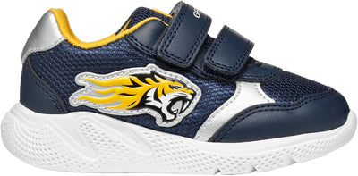 Geox Baby-Jungen B Sprintye Boy B Sneakers, Navy Dk Yellow