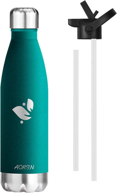 AORIN Vakuum-Isolierte Trinkflasche - 350ml/500ml/750ml - Wasserflasche BPA-Frei,24 H Kühlen & 12 H