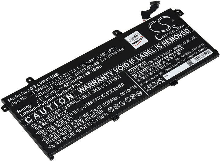 Akku für Laptop Lenovo ThinkPad T490-20N3001EGE, 11,52V, Li-Polymer