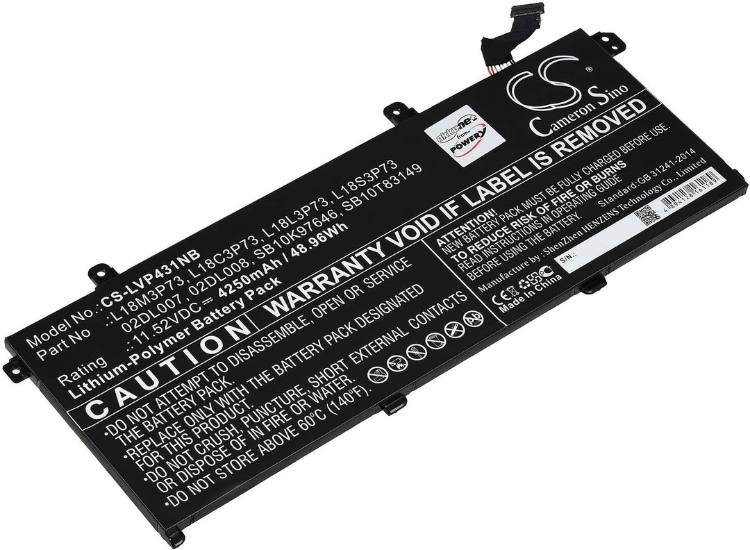 Akku für Laptop Lenovo ThinkPad T490 20N2A005CD, 11,52V, Li-Polymer
