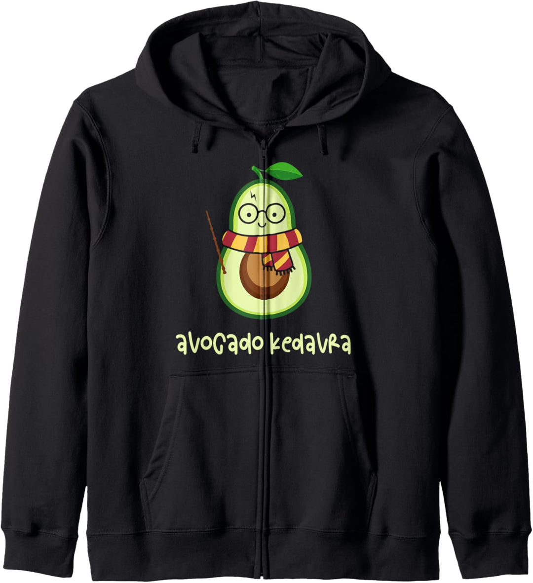 Avocado Kedavra Zauberer Veganer Magier Wortspiel Kapuzenjacke