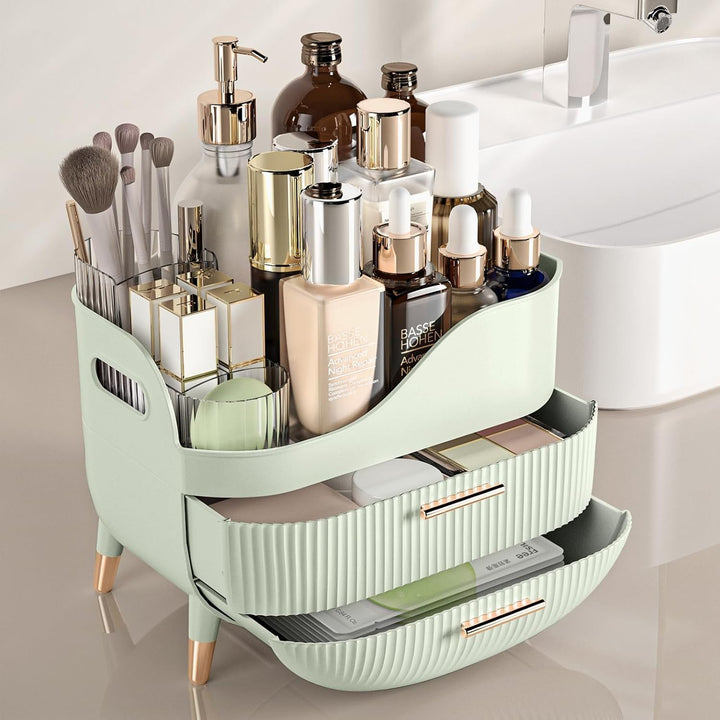 Kousee Make-up-Organizer mit Schubladen, Hautpflege-Organizer für Schminktisch, Aufbewahrungsbox mit