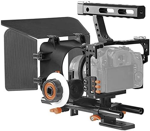 Andoer C500 Camera Rig Aluminiumlegierung Kit mit Kamera Cage, Matte Box+ folgt, Follow Focus+ Handg