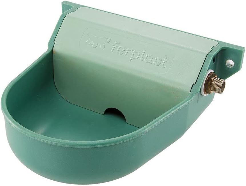 Ferplast 71982099 Trinkbrunnen Spring für Hunde, Masse: 24.5 x 22.5 x 10 cm, grün