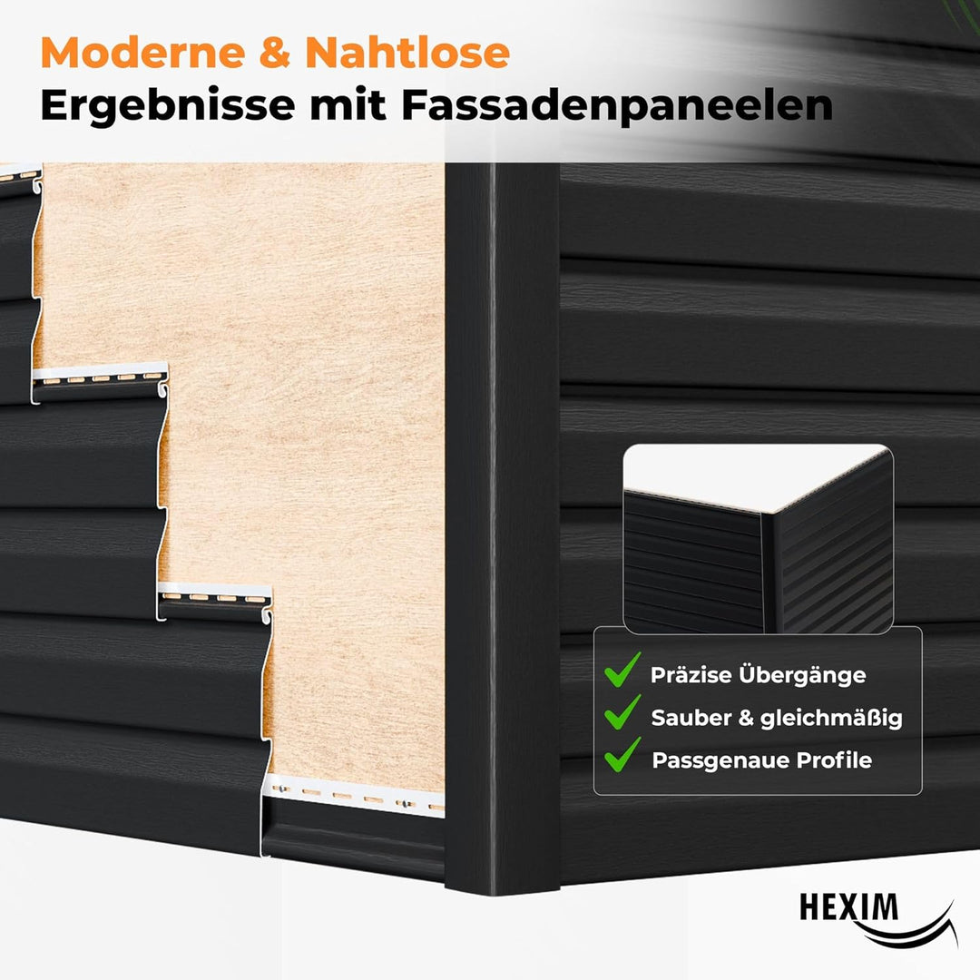 HEXIM Siding Fassadenpaneele aussen Fassadenverkleidung wetterfest Kunststoffpanelee PVC-U Verkleidu