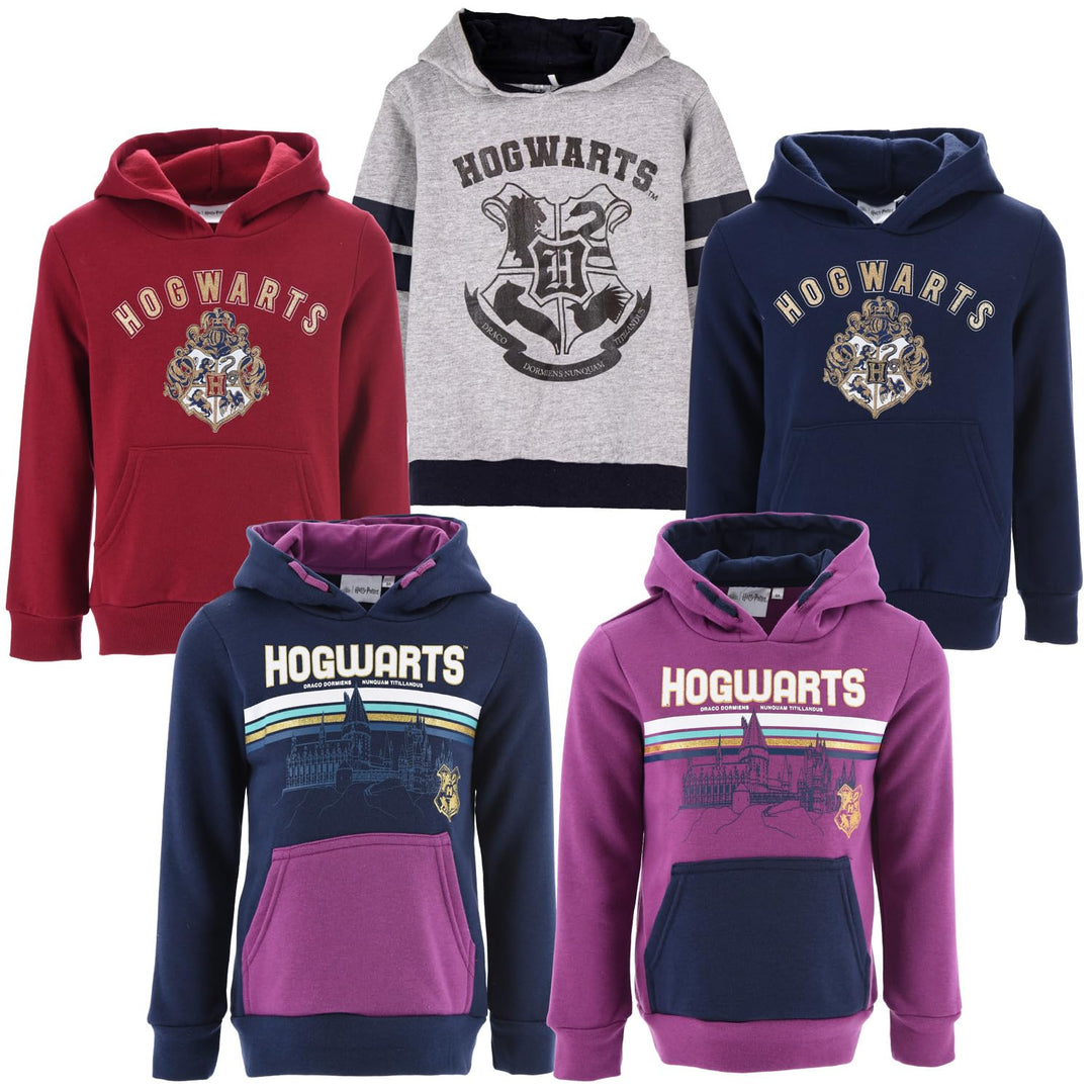 Harry Potter - Mädchen Jungen - Full Print Hoodie - Herbst Winter - Offiziell lizenziert 7 Jahre 020