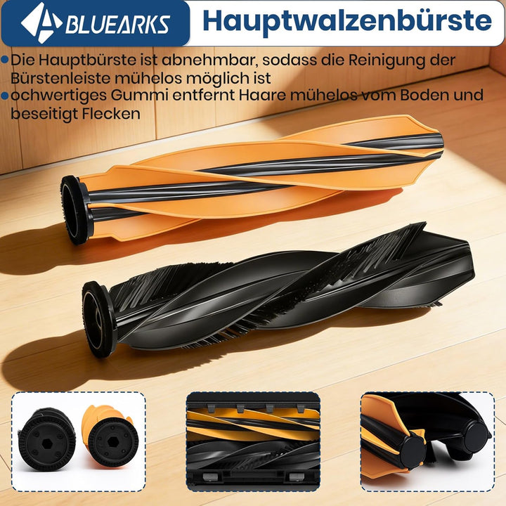 Bluearks 24 Stück Zubehör für Dreame D20 Pro Plus Saugroboter, Bestehend Aus 2 Hauptbürste,4 Wischtü