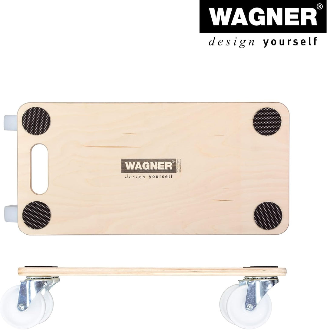 WAGNER Transportroller Transporthilfe 1129 I Möbelroller aus Schichtholz I 59 x 29 x 13,5 cm, Tragkr