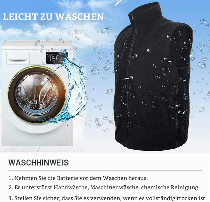 ARRIS Heizweste für Männer Grösse einstellbar elektrische Heizung Körper warm Gilet 7.4V batteriebet