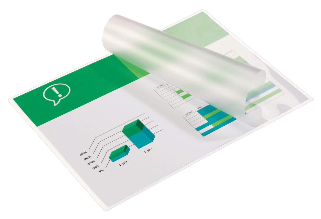 GBC Laminierfolien A3 125 mic, Robuste Laminiertaschen im 100er Pack, Glänzend, Transparent, Ideal f