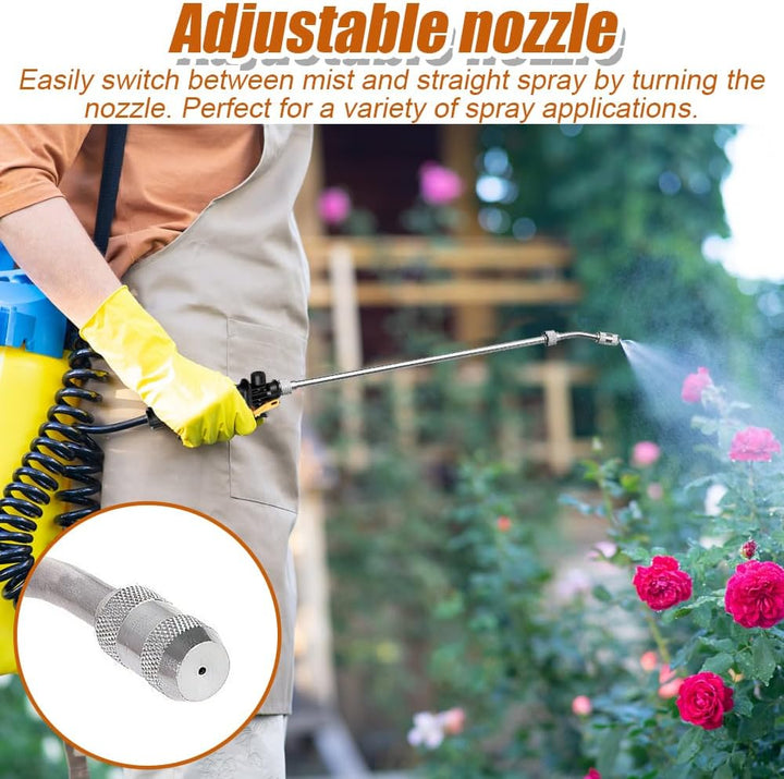 Sprühstab-Ersatz, 56 cm Garten Giessstab Metall mit Universeller Messingersatz 3/8" und 1/4", Ersatz