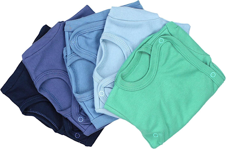 TupTam Baby Body Kurzarm Jungen – Wickelbody Kurzarm aus Baumwolle im 5er Set – OEKO-TEX Zertifizier