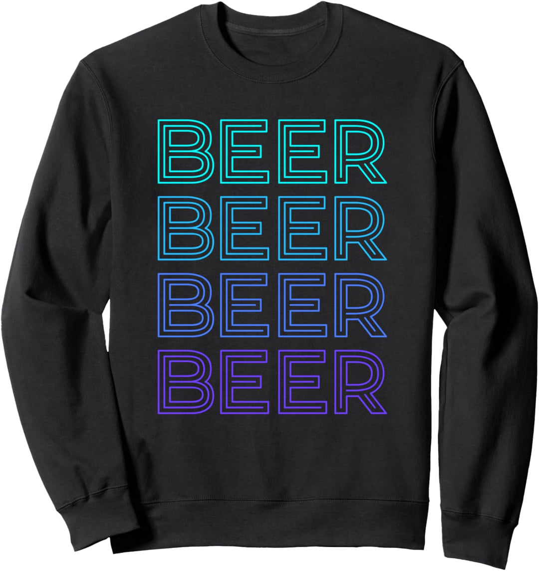 Bier Trinkbecher Retro Sweatshirt