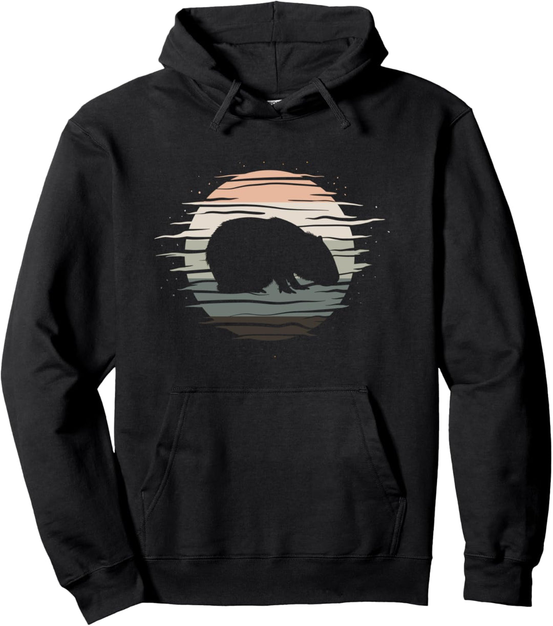 Capybara Vintage Nagetier Wasserschwein Haustier Geschenk Pullover Hoodie