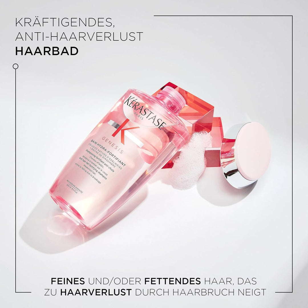 Kérastase Pflegeset mit Shampoo und Anti-Haarausfall Serum für feines und brüchiges Haar, Haarbad ge