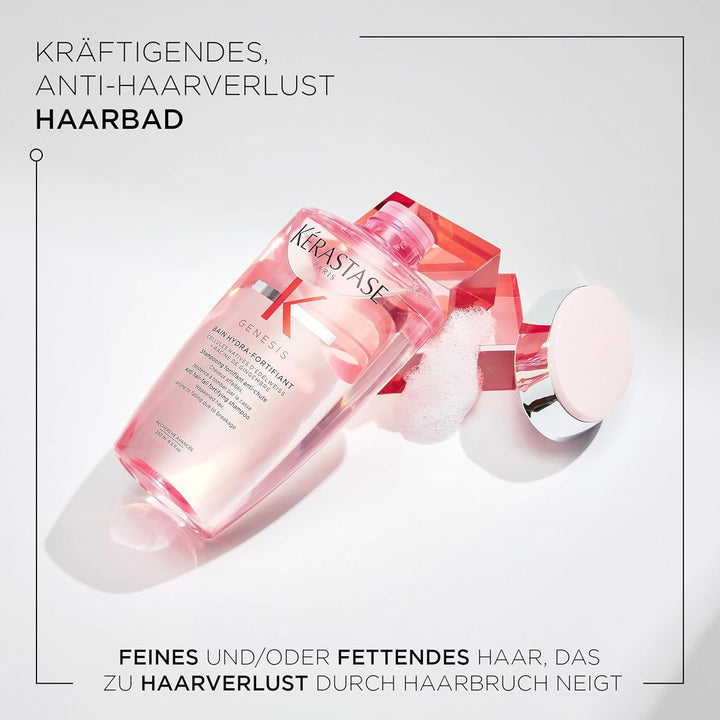 Kérastase Pflegeset mit Shampoo und Anti-Haarausfall Serum für feines und brüchiges Haar, Haarbad ge