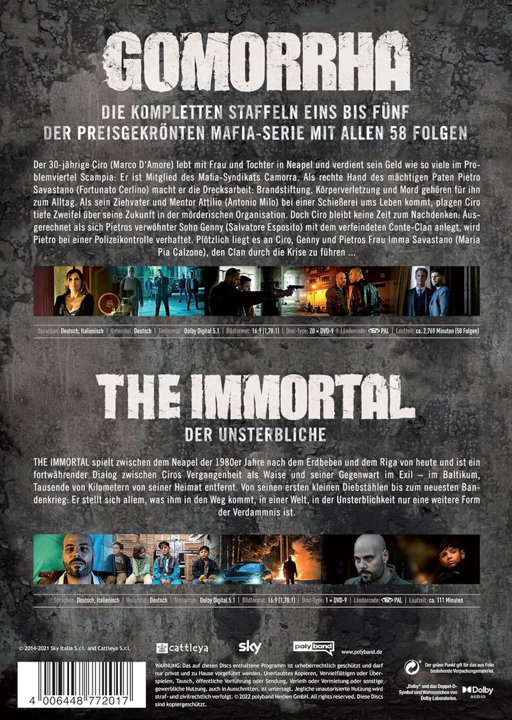 Gomorrha - Die komplette Serie: Staffel 1-5 & The Immortal LTD. [21 DVDs], DVD