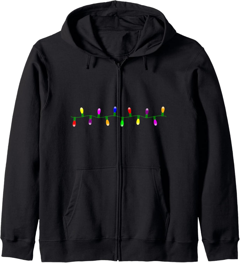 Bunte Weihnachtslichter Kapuzenjacke