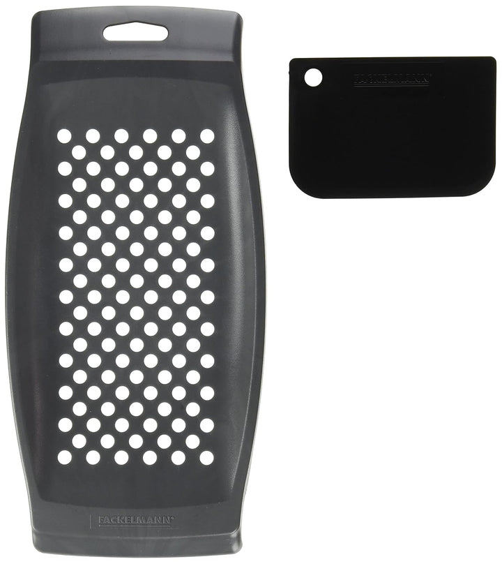 Fackelmann 45450 Kartoffelpresse, (Farbe: Silber), Menge: 1 Stück & Spätzlereibe mit Teigschaber, Sp