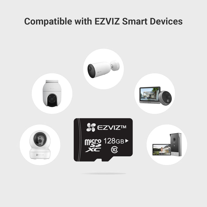 EZVIZ 128 GB Micro-SD-Karte, microSDHC-Speicherkarte, Lesegeschwindigkeit bis zu 90 MB/s, Klasse 10,