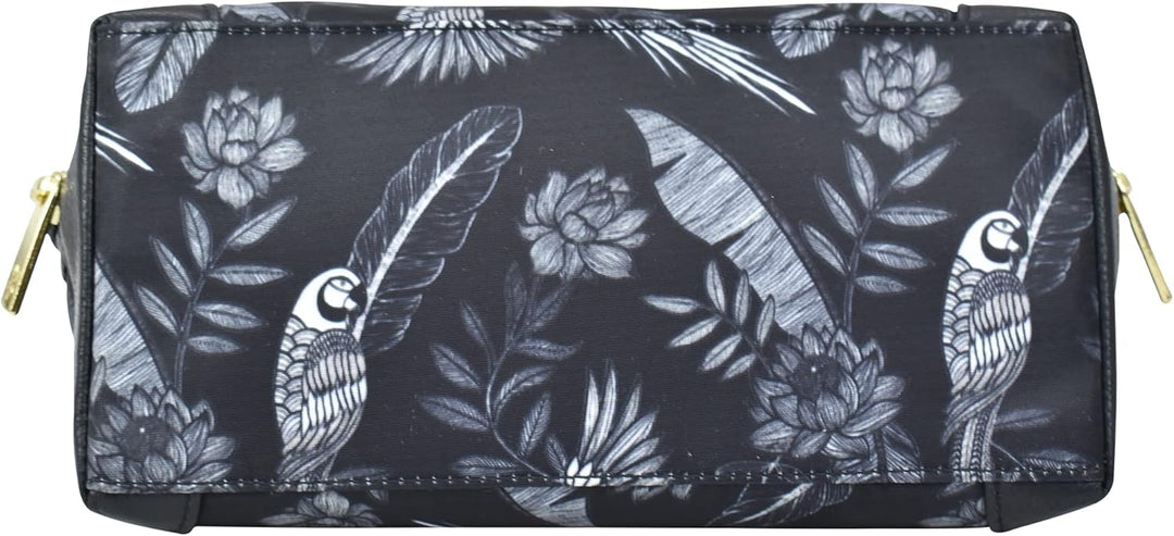 Anuschka Wanderlust Kollektion - Kosmetiktasche - Stoff-Kosmetiktäschchen für Damen, Jungle Macaws
