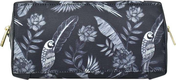 Anuschka Wanderlust Kollektion - Kosmetiktasche - Stoff-Kosmetiktäschchen für Damen, Jungle Macaws
