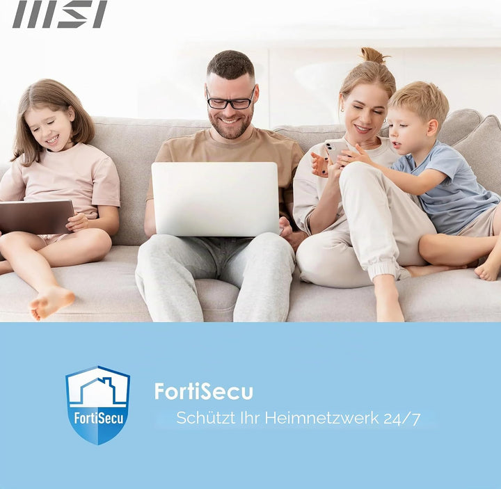 MSI Roamii BE Pro 2-Pack - WiFi 7 BE9400Mbps WLAN-System für das ganze Haus, 2,5-G-Anschlüsse, Siche